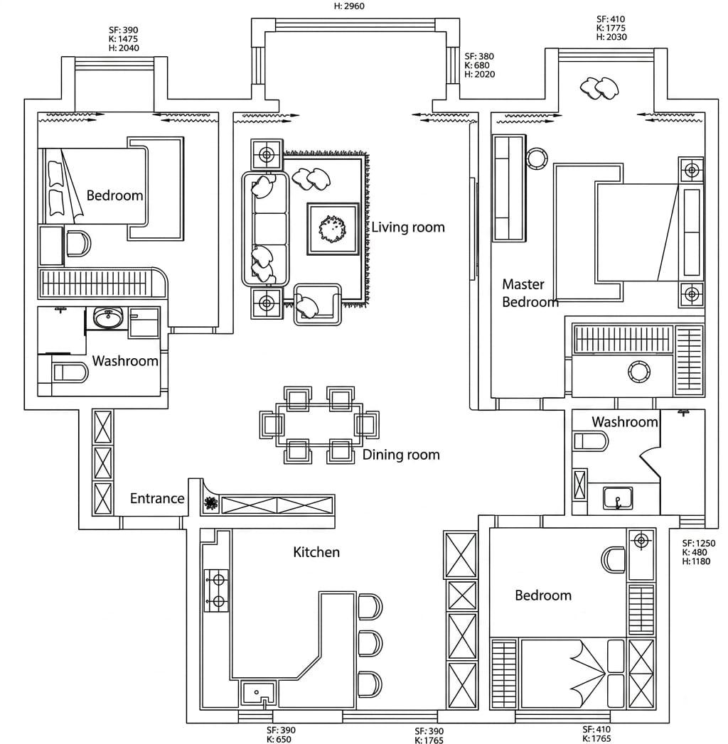 Croquis d'un plan d'aménagement